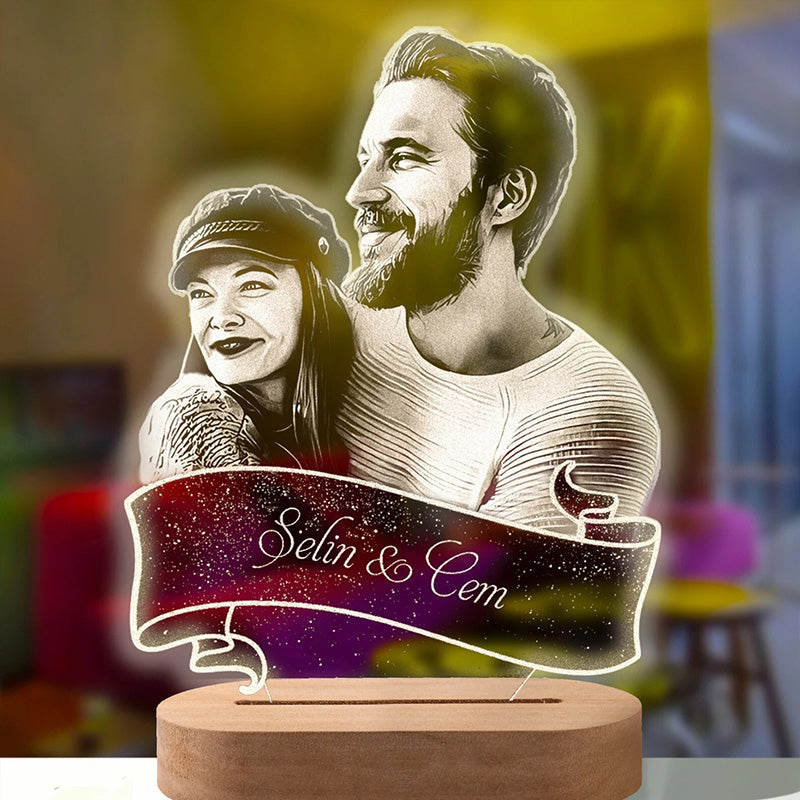 Personalized 3D Photo Lamp Custom Photo And Text Customized