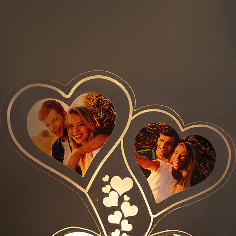 Custom Photo Night Light Engraved 3D Lamp With Photo Gift