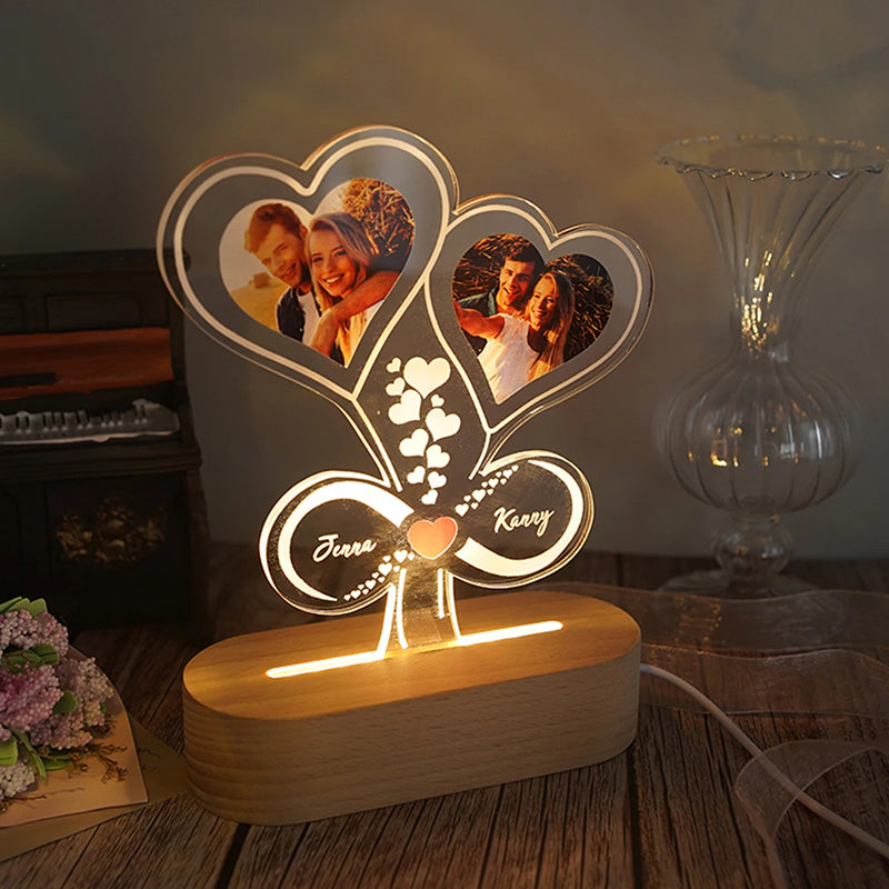 Custom Photo Night Light Engraved 3D Lamp With Photo Gift