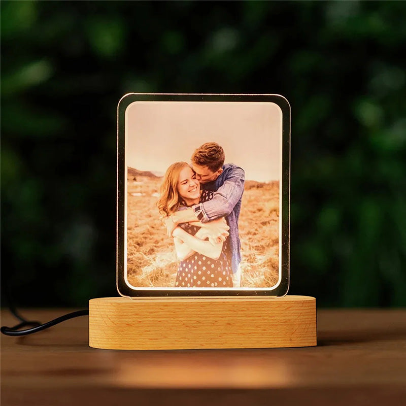 Personalized Photo Picture LED Night Lightfor Family Couple Gift