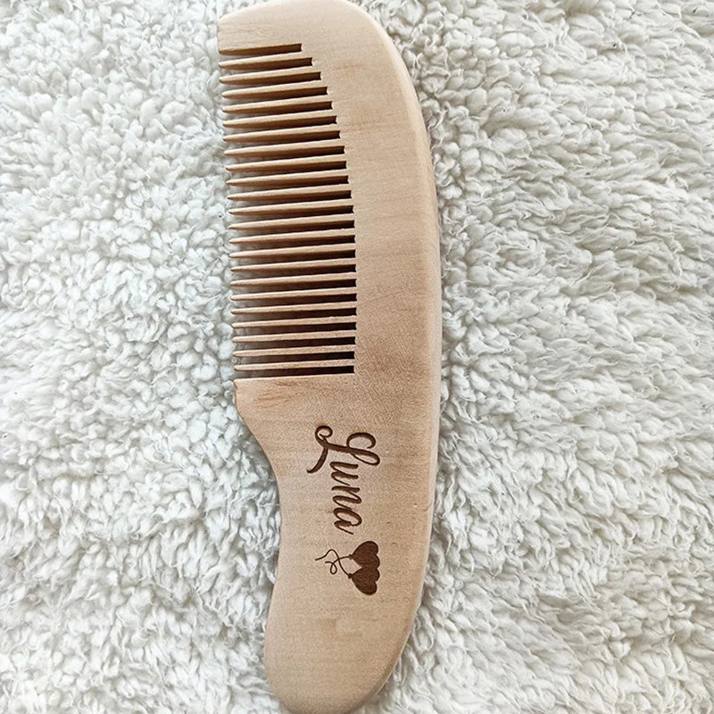 Engraved personalised wooden hairbrush Customized Bridesmaids Hair Comb Gifts