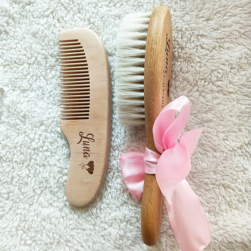 Engraved personalised wooden hairbrush Customized Bridesmaids Hair Comb Gifts