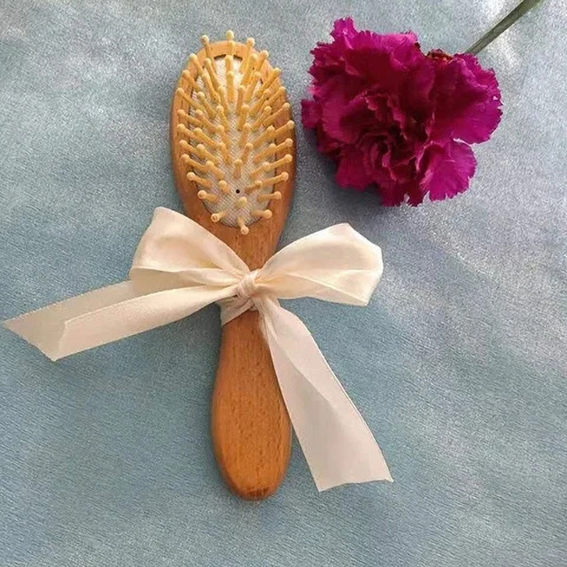 Engraved personalised wooden hairbrush Customized Bridesmaids Hair Comb Gifts