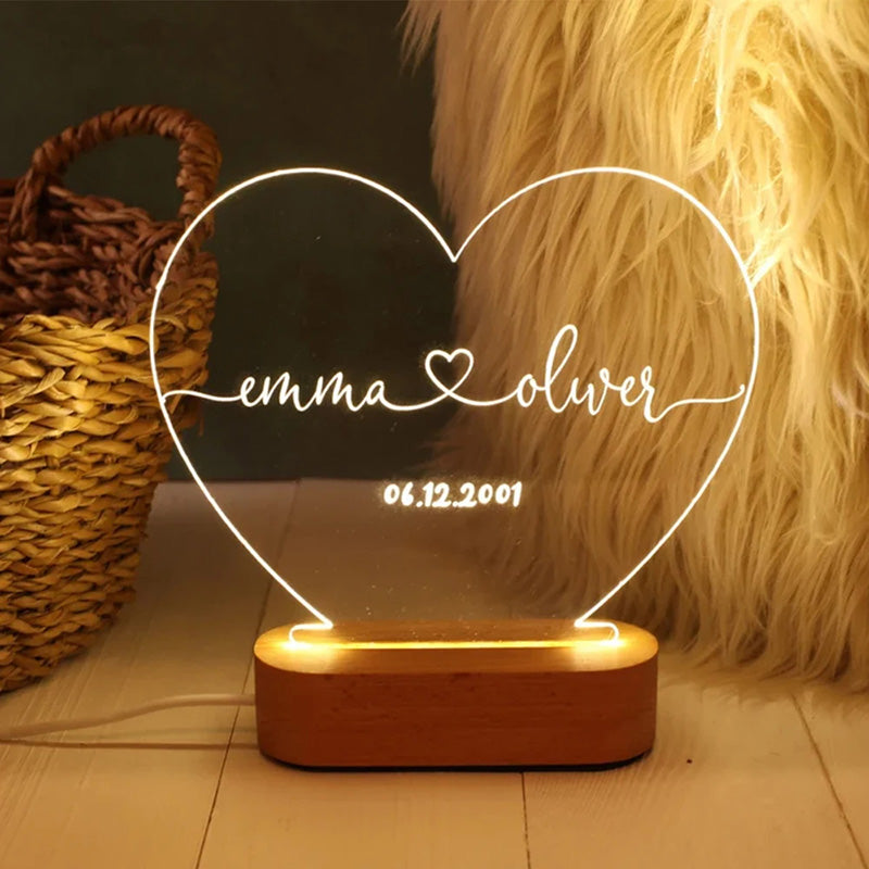 Personalized 3D Photo Lamp Custom Photo And Text Customized