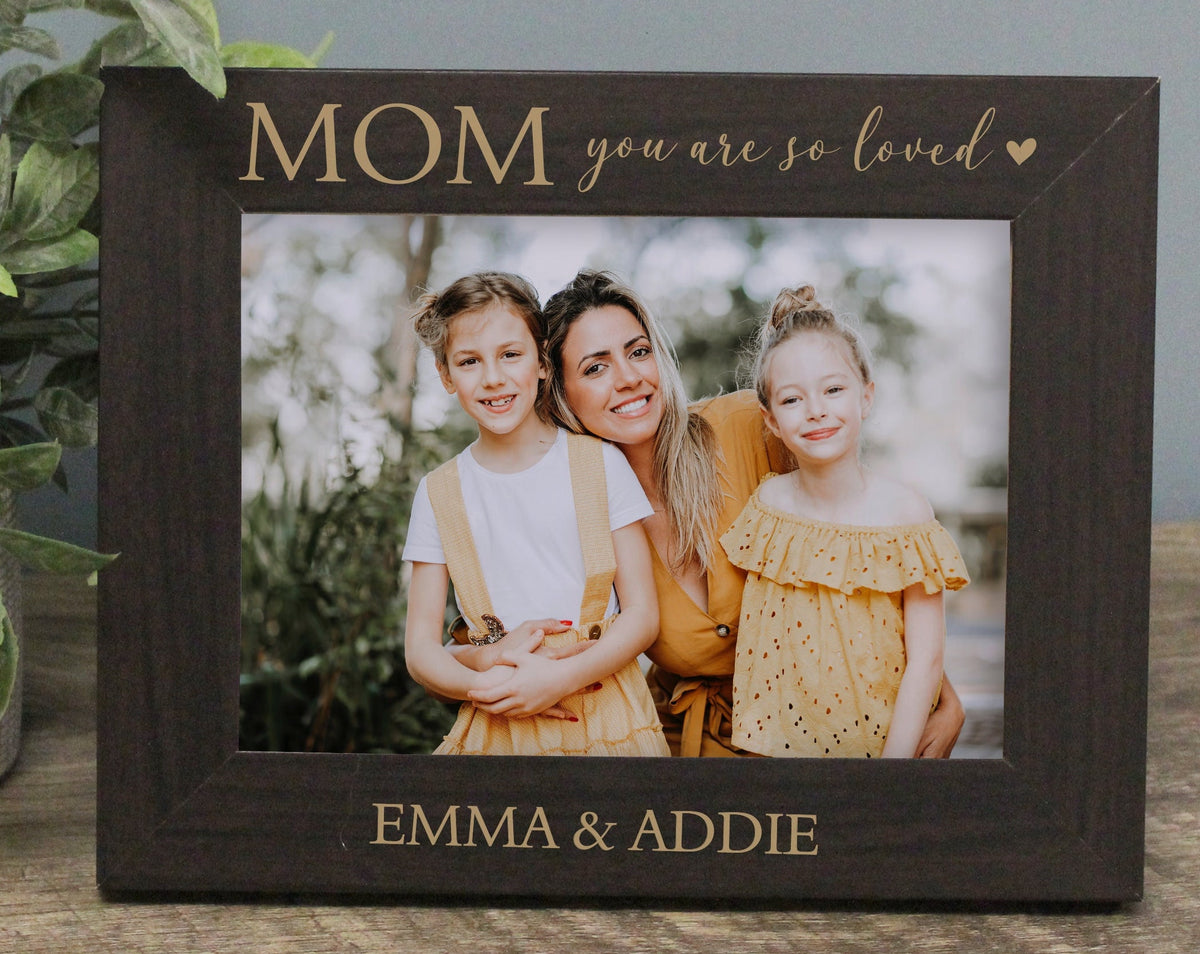 Custom photo frames for mom | Thank you mom photo frame gift | Children's love for mother