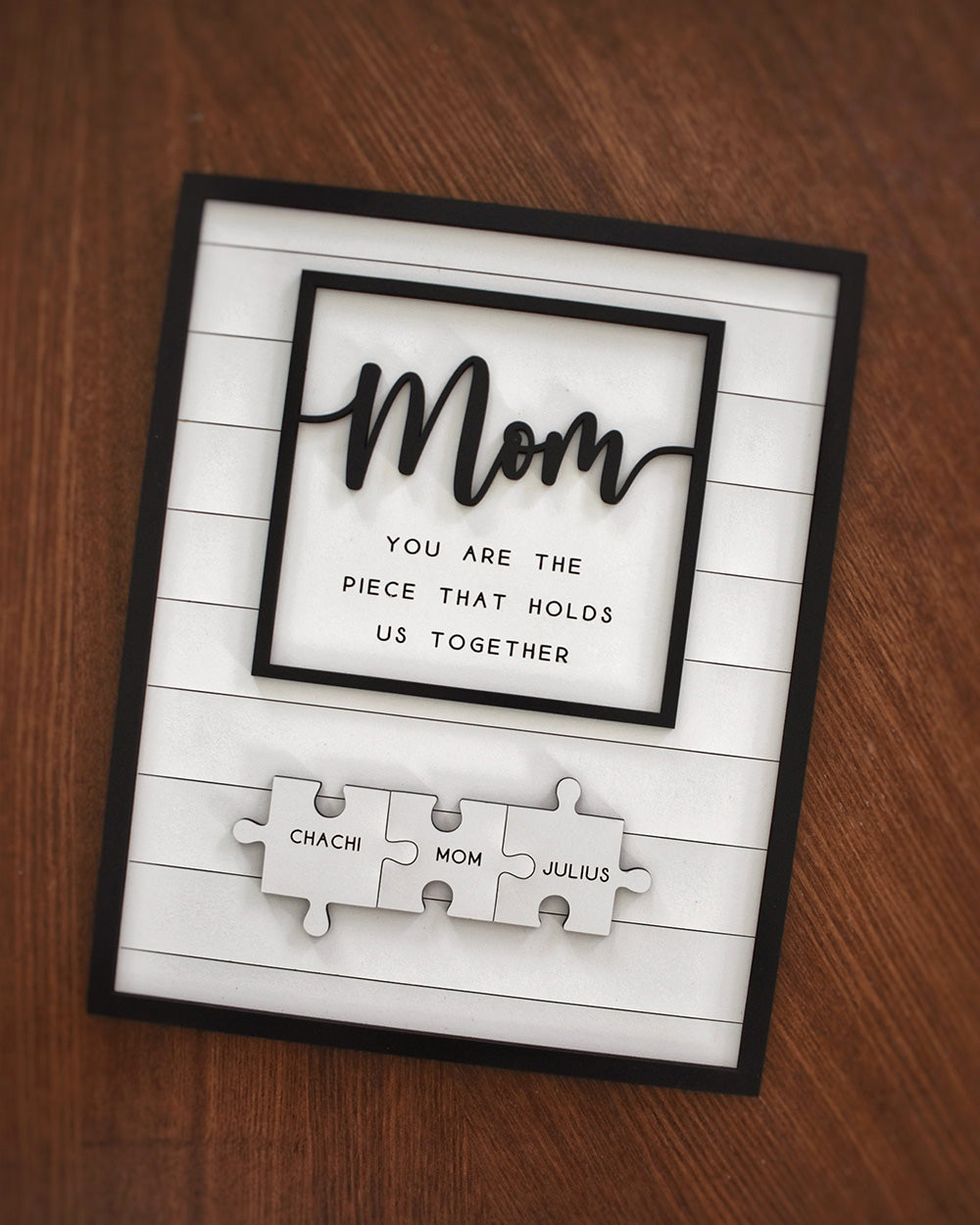 Tailor-made Mother's Day gifts for mom | Puzzle logo - you are our bond | Personalized custom puzzles