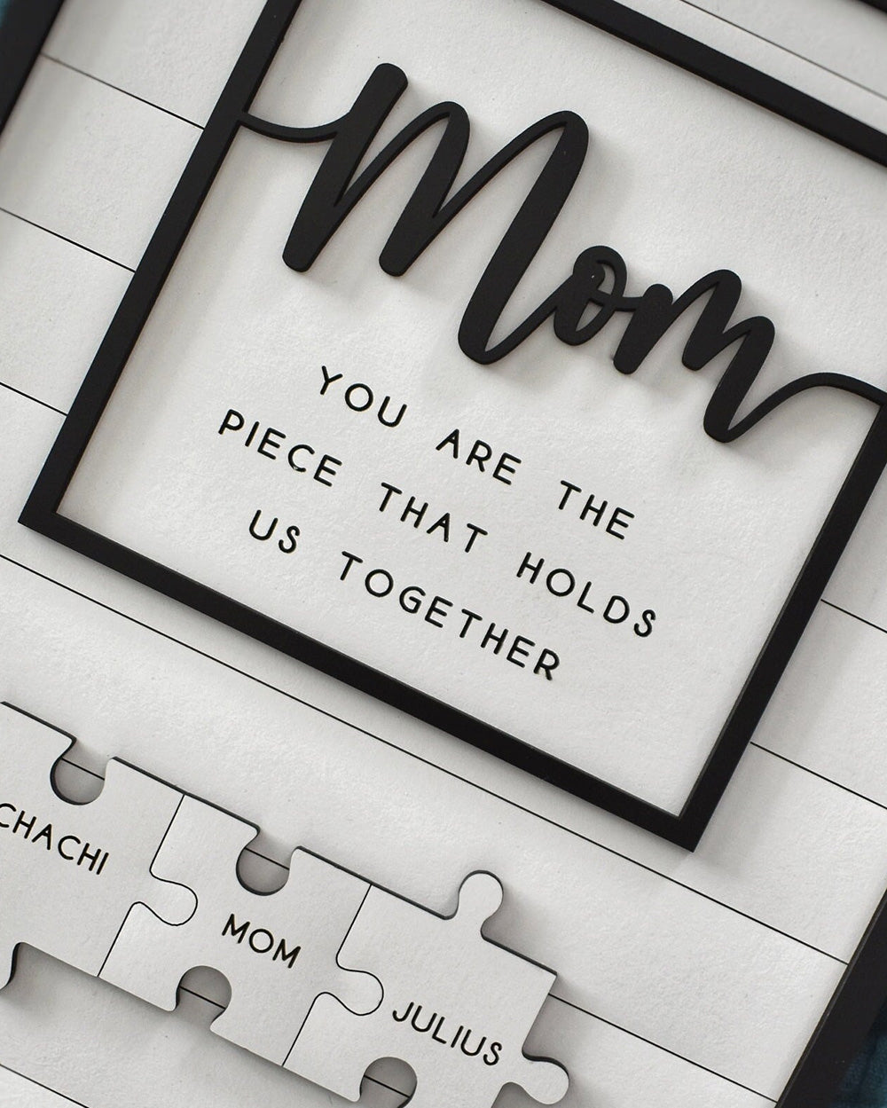 Tailor-made Mother's Day gifts for mom | Puzzle logo - you are our bond | Personalized custom puzzles