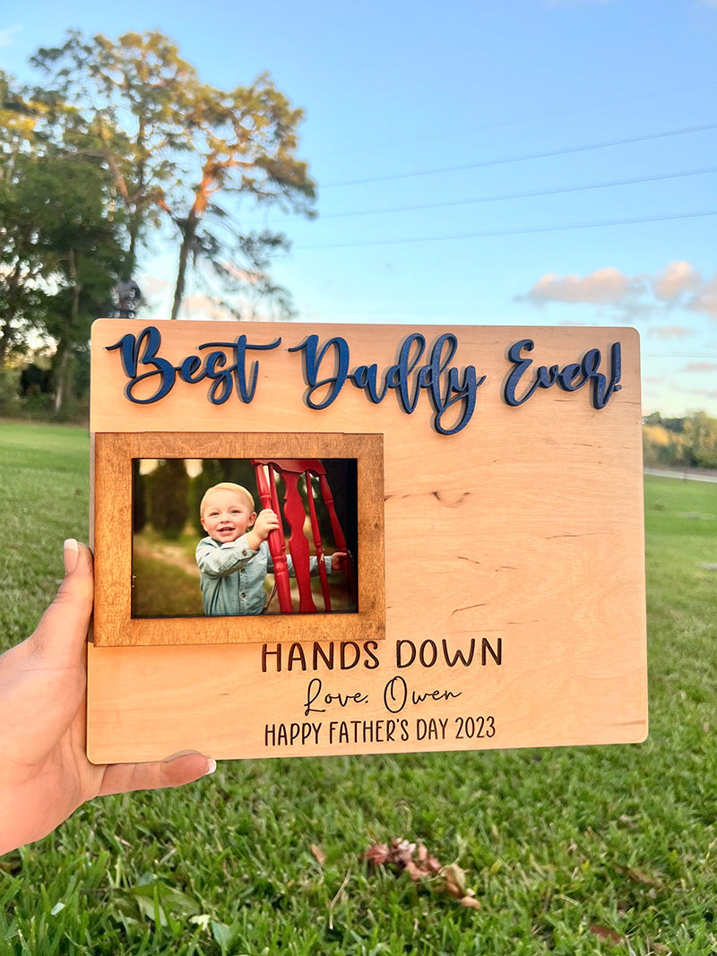 Father's Day Gift, Father's Day Wooden Sign, DIY Handprint Sign