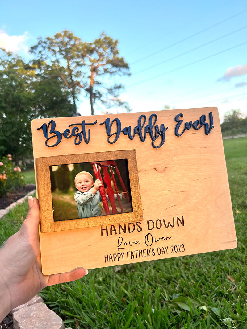 Father's Day Gift, Father's Day Wooden Sign, DIY Handprint Sign