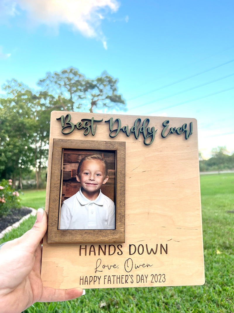 Father's Day Gift, Father's Day Wooden Sign, DIY Handprint Sign