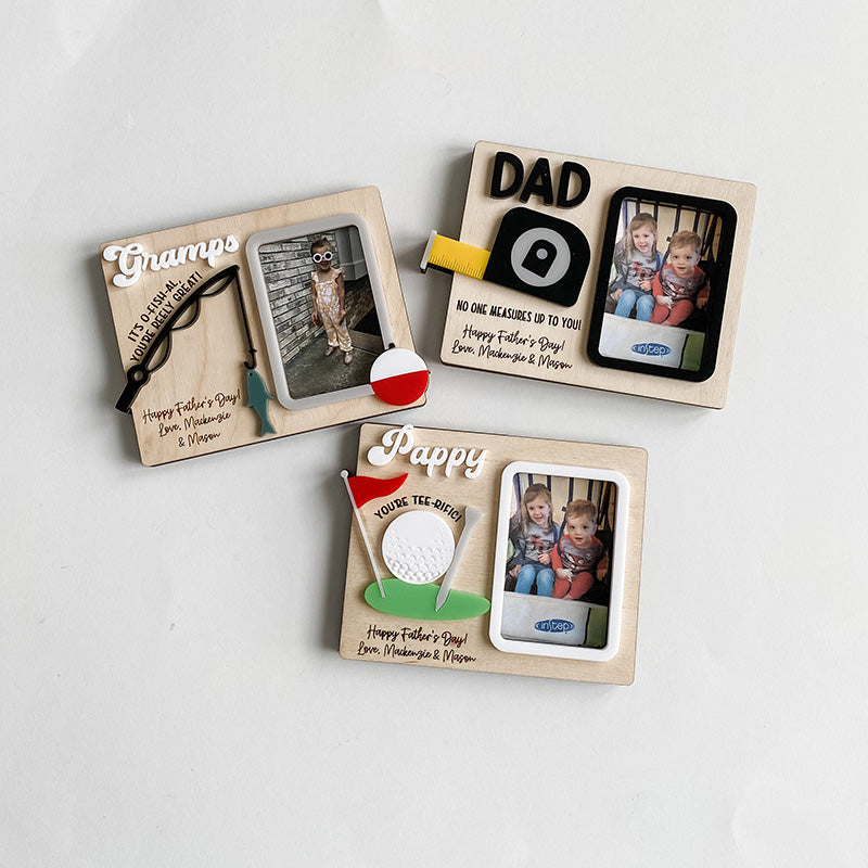 Father's Day Gift | Gift for Dad | Gift for Grandpa | Photo Frame | Photo Magnet | Personalized Gift