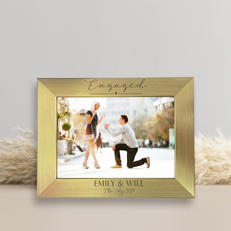 Engaged, Personalised Engagement Photo Frame, Engagement Gift