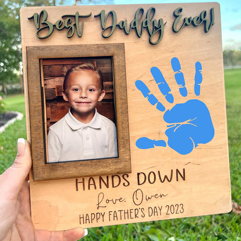 Father's Day Gift, Father's Day Wooden Sign, DIY Handprint Sign