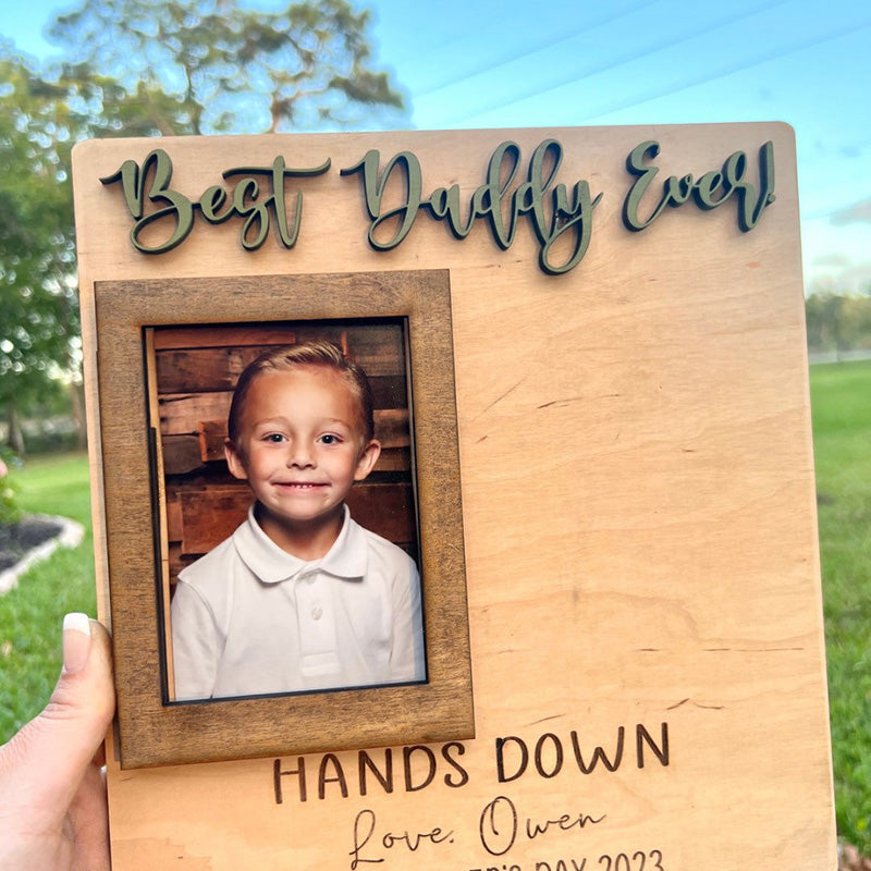 Father's Day Gift, Father's Day Wooden Sign, DIY Handprint Sign