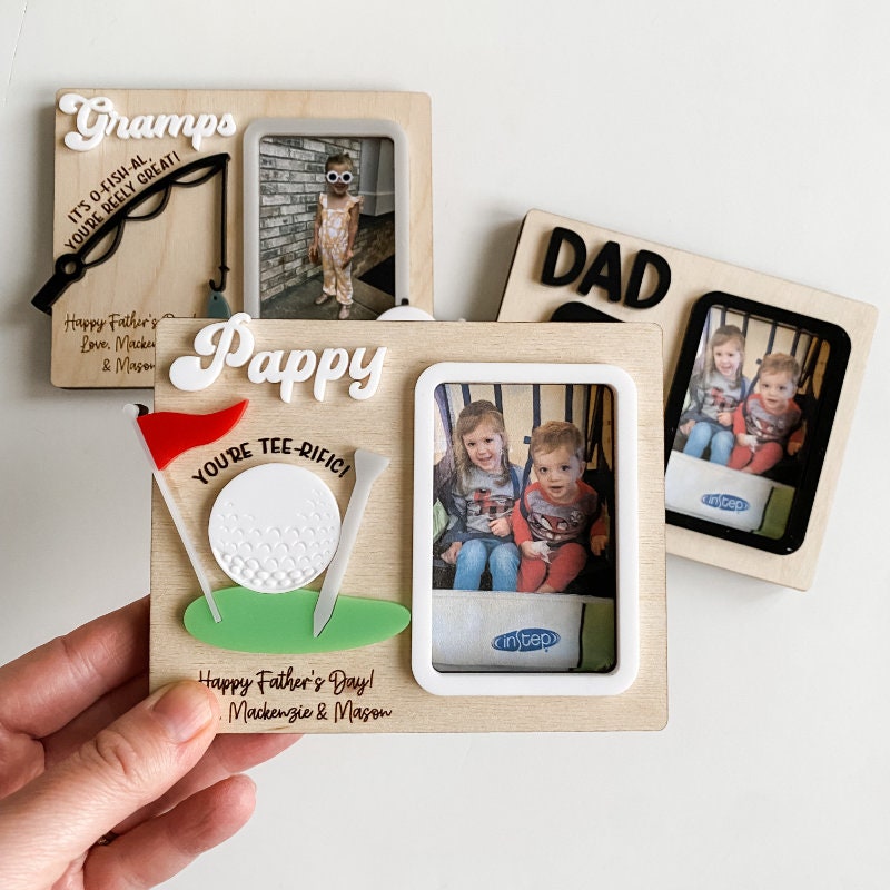 Father's Day Gift | Gift for Dad | Gift for Grandpa | Photo Frame | Photo Magnet | Personalized Gift