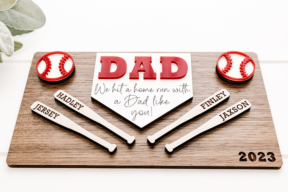 Baseball Themed Fathers Day Gift For Dad Sports Gift For Baseball Dad Gift From Kids