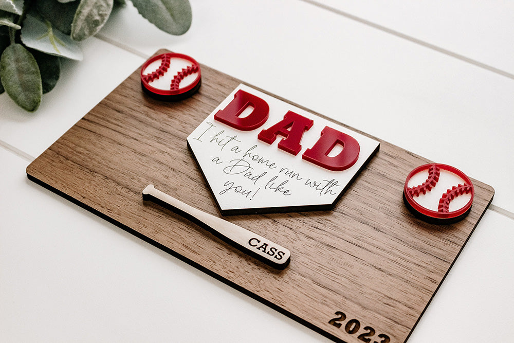 Baseball Themed Fathers Day Gift For Dad Sports Gift For Baseball Dad Gift From Kids