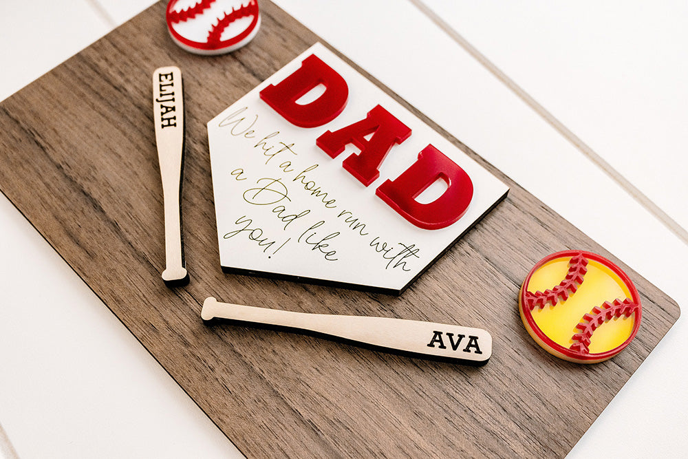 Baseball Themed Fathers Day Gift For Dad Sports Gift For Baseball Dad Gift From Kids