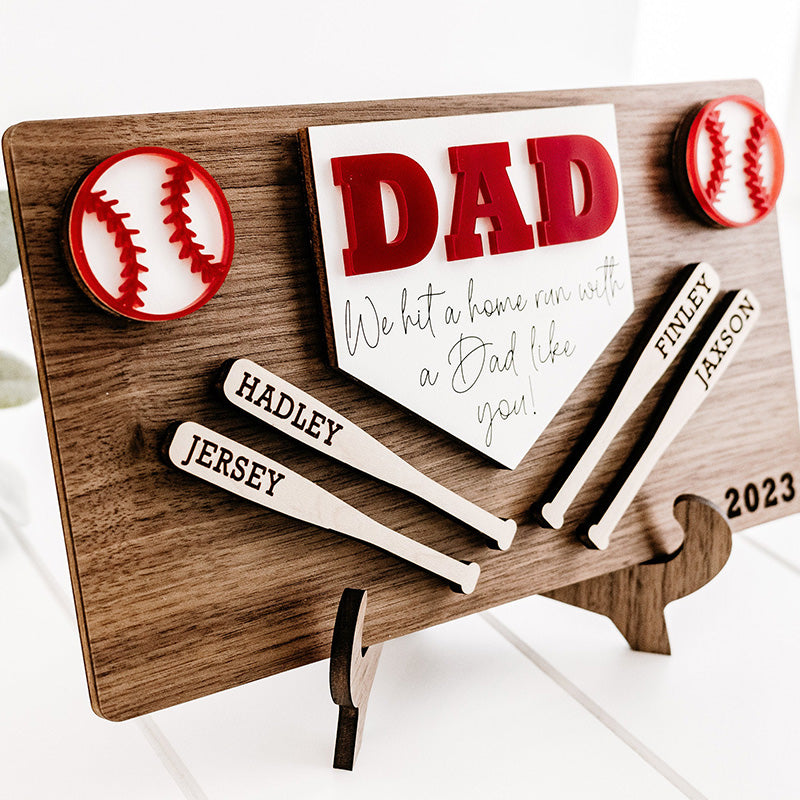 Baseball Themed Fathers Day Gift For Dad Sports Gift For Baseball Dad Gift From Kids