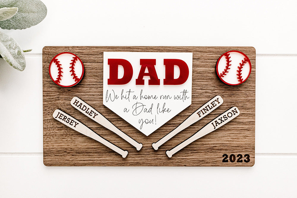 Baseball Themed Fathers Day Gift For Dad Sports Gift For Baseball Dad Gift From Kids