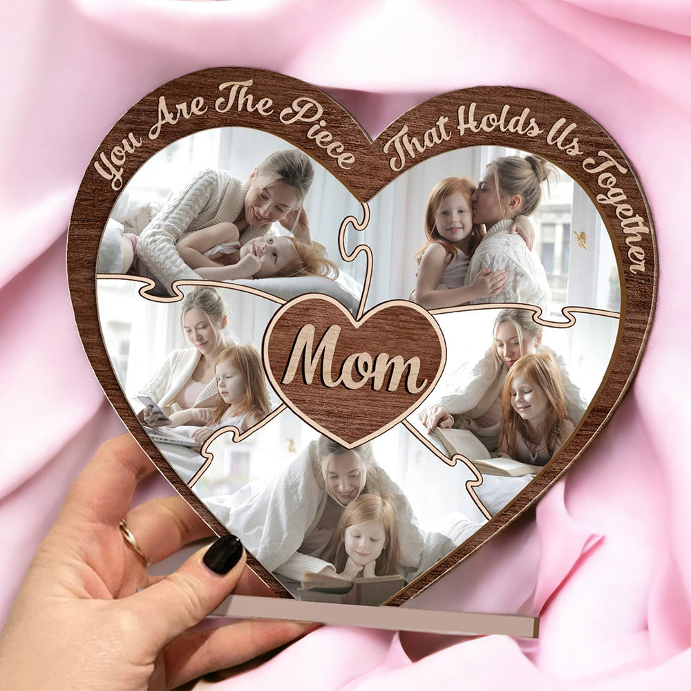 Personalized Photo Frame Puzzle Sign Gift For Mom