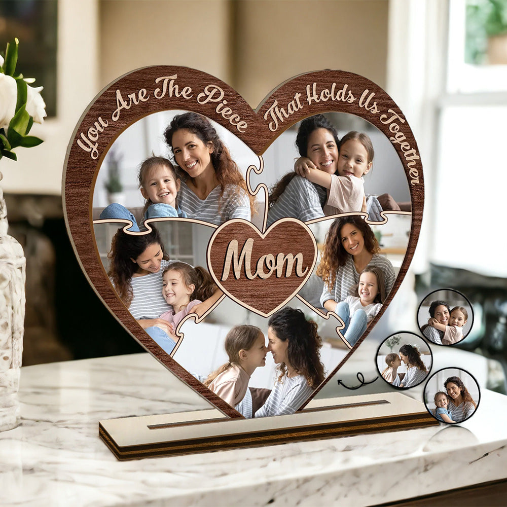 Personalized Photo Frame Puzzle Sign Gift For Mom