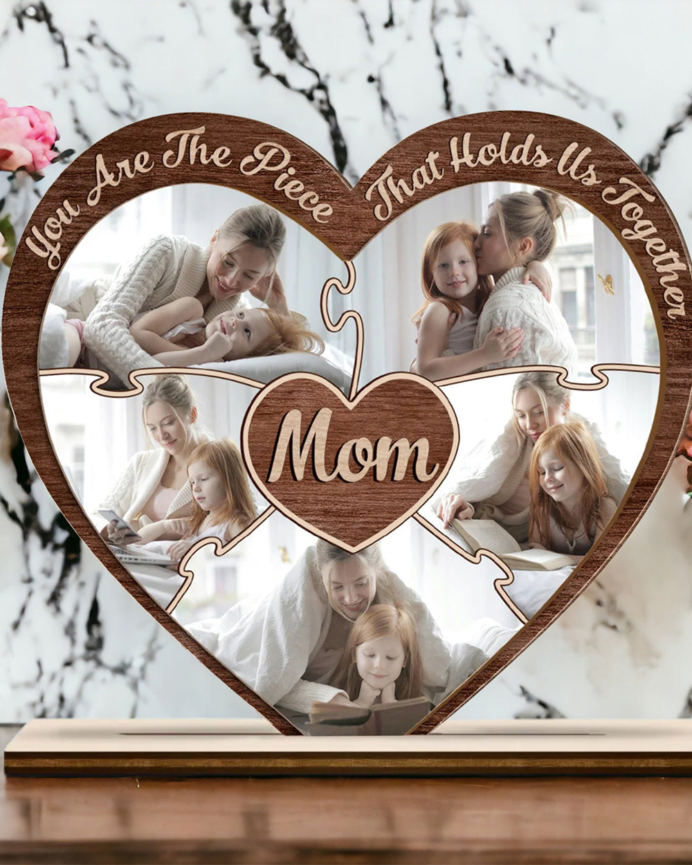 Personalized Photo Frame Puzzle Sign Gift For Mom