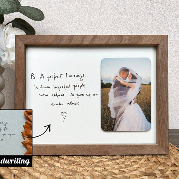 Custom Handwriting Picture Frame, Keepsake Picture Frame,