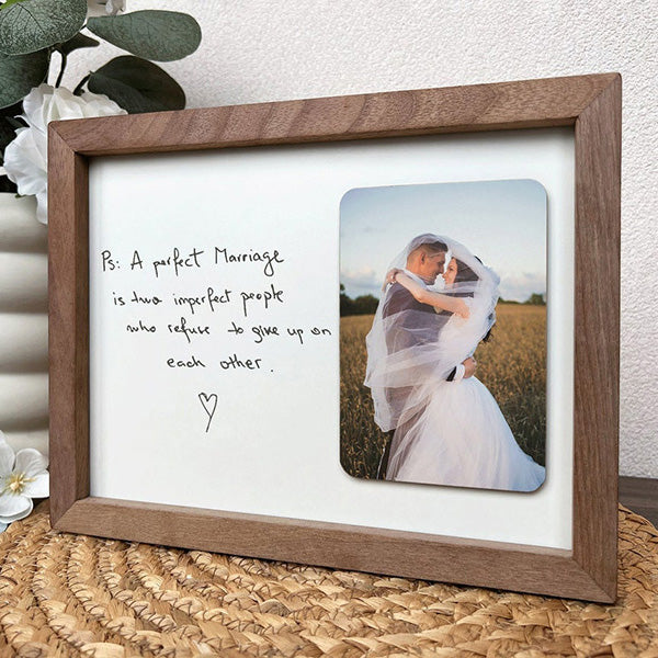 Custom Handwriting Picture Frame, Keepsake Picture Frame,