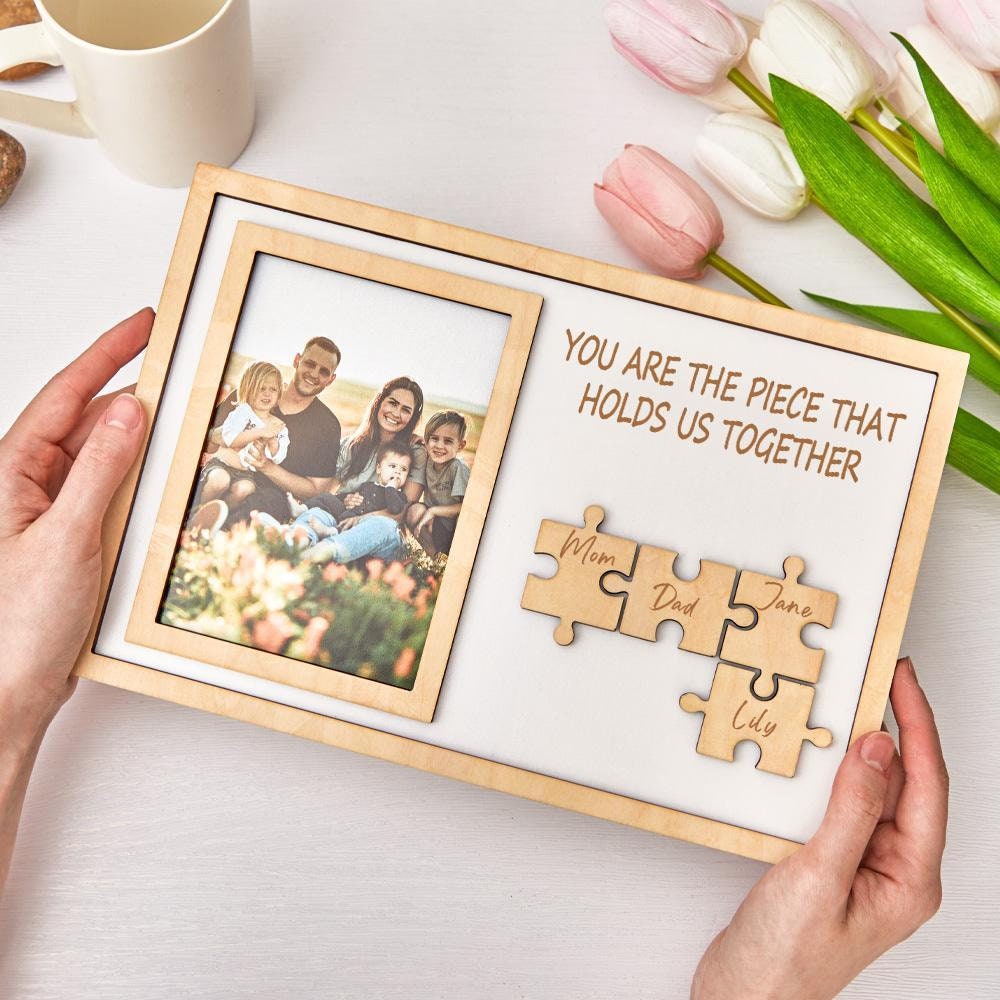 Personalized Mother's Day Puzzle Engraved Photo Frame