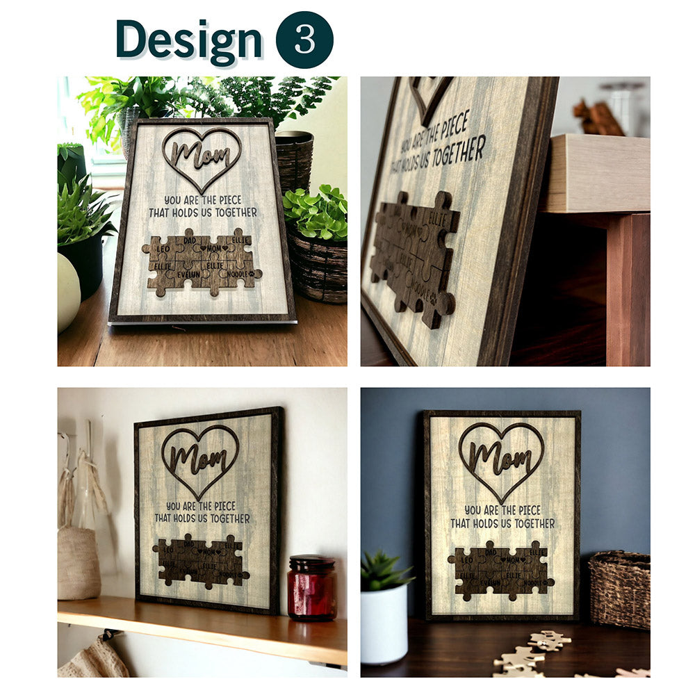 Custom Puzzle Piece Mom Sign