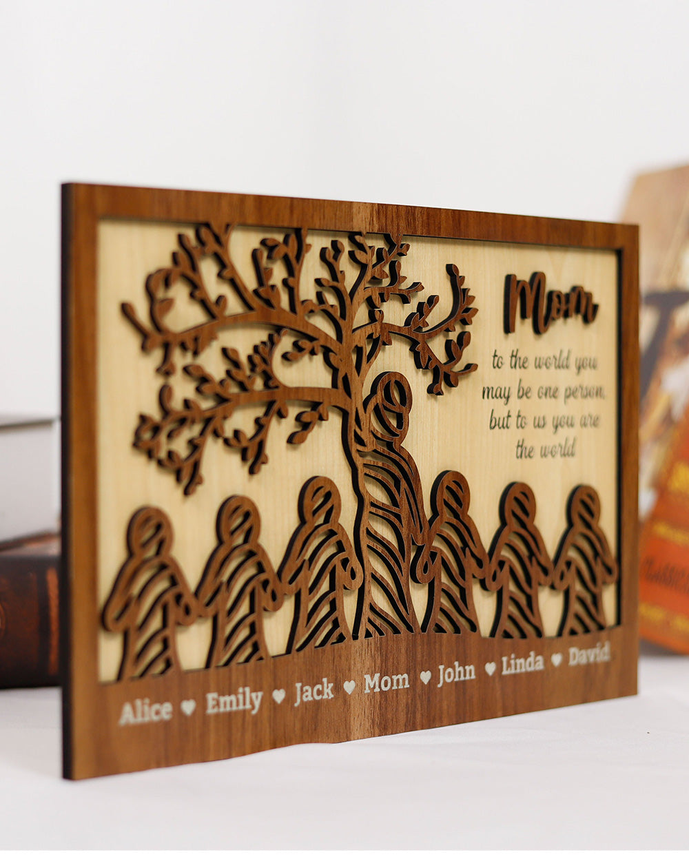 Personalized Mom Tree and Kids Sign, A Heartfelt Letter to Mom, Featuring Kids' Names, Making it a Special Mother's Day Gift for 2024 from Daughter and Son. Nana Gift