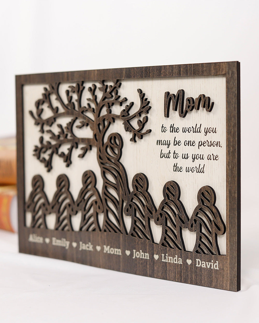 Personalized Mom Tree and Kids Sign, A Heartfelt Letter to Mom, Featuring Kids' Names, Making it a Special Mother's Day Gift for 2024 from Daughter and Son. Nana Gift