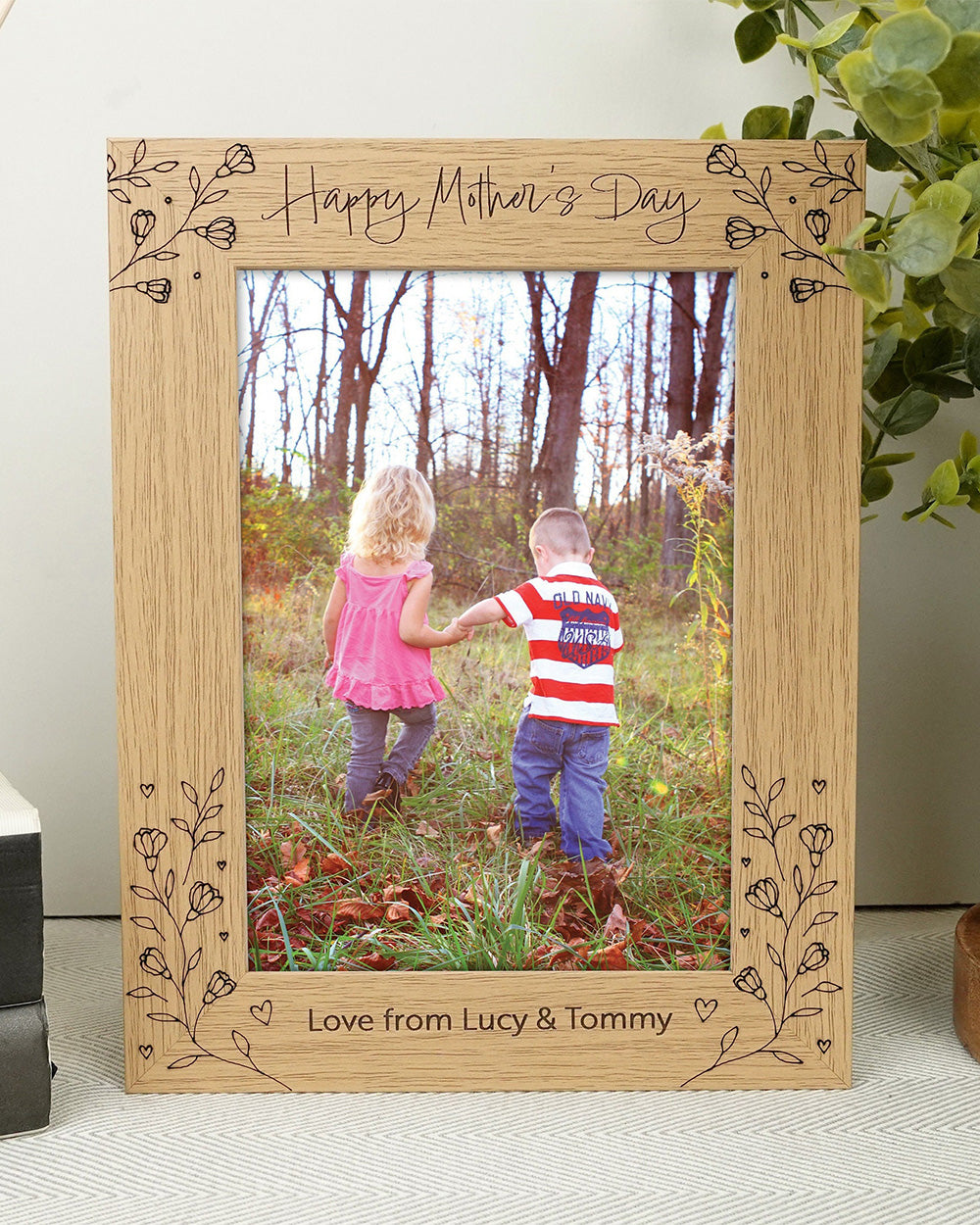 Customized personalized engraved photo frame Mother's Day gift for mom