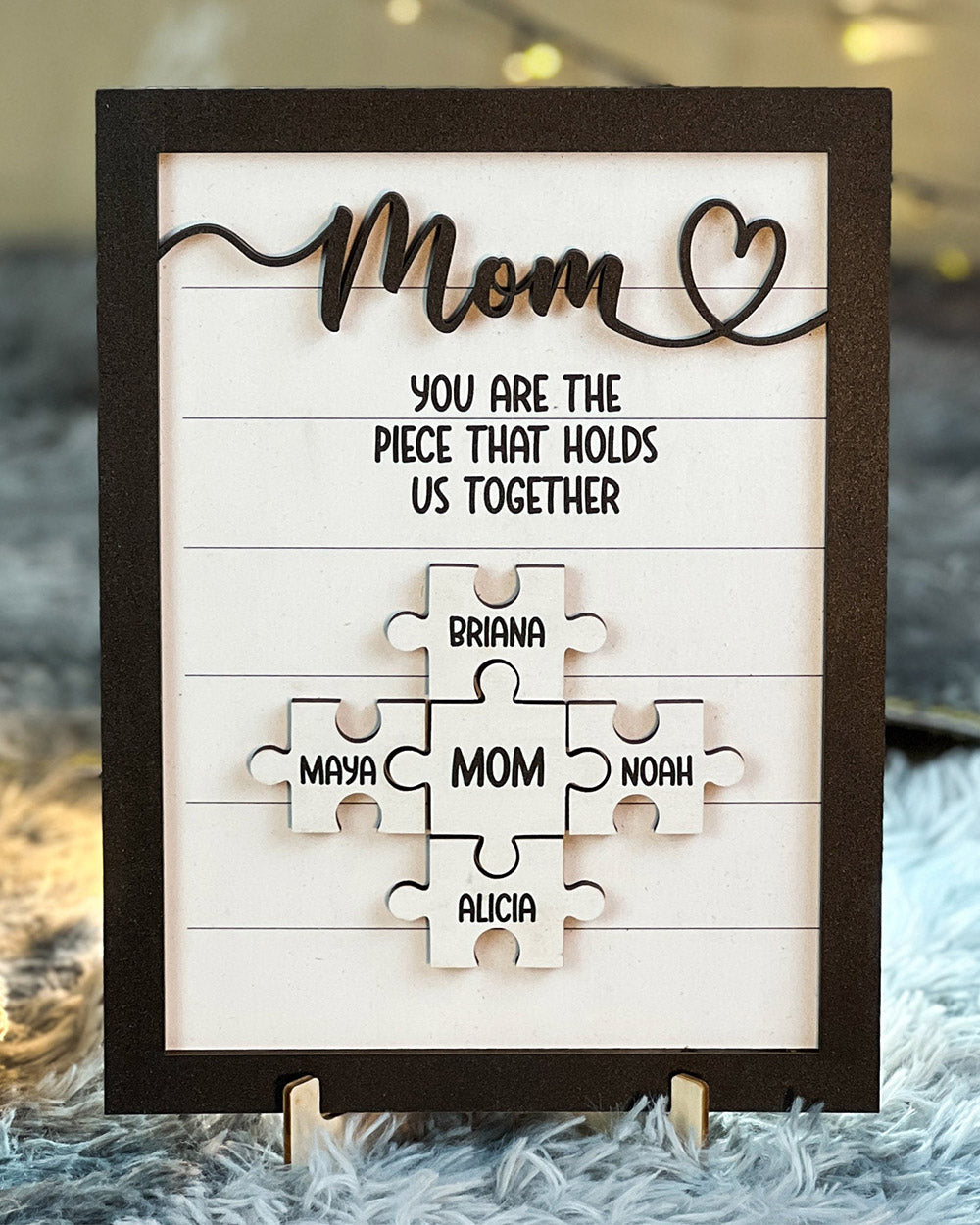 Mom Puzzle Gift from Kids, Personalized Mother's Day Puzzle Sign