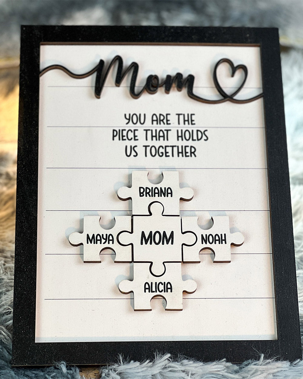 Mom Puzzle Gift from Kids, Personalized Mother's Day Puzzle Sign