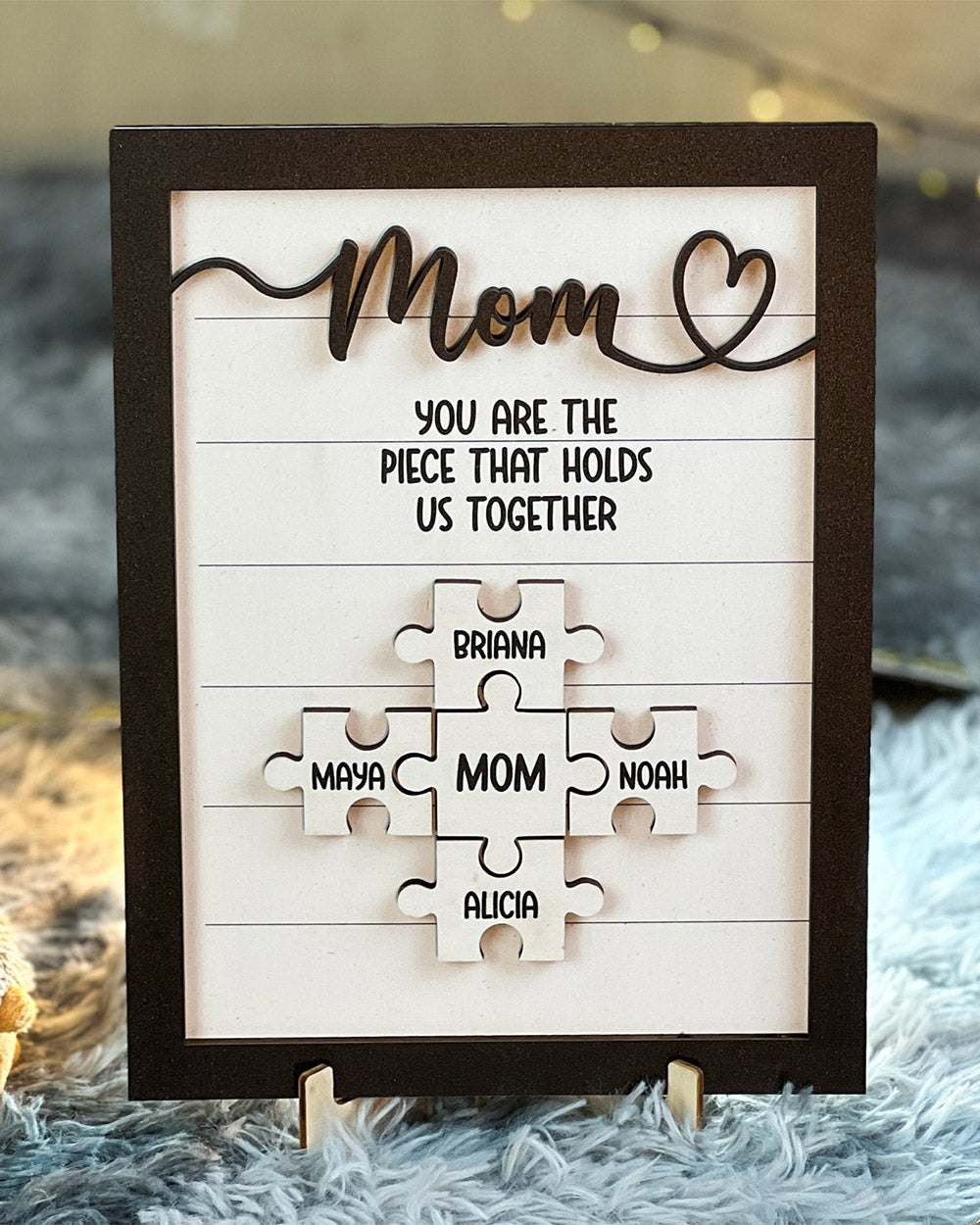 Mom Puzzle Gift from Kids, Personalized Mother's Day Puzzle Sign