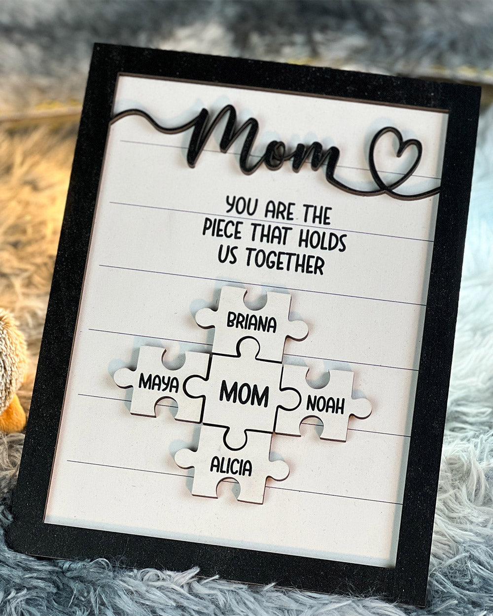 Mom Puzzle Gift from Kids, Personalized Mother's Day Puzzle Sign