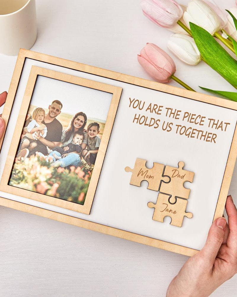 Personalized Mother's Day Puzzle Engraved Photo Frame