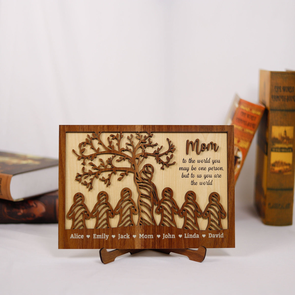 Personalized Mom Tree and Kids Sign, A Heartfelt Letter to Mom, Featuring Kids' Names, Making it a Special Mother's Day Gift for 2024 from Daughter and Son. Nana Gift