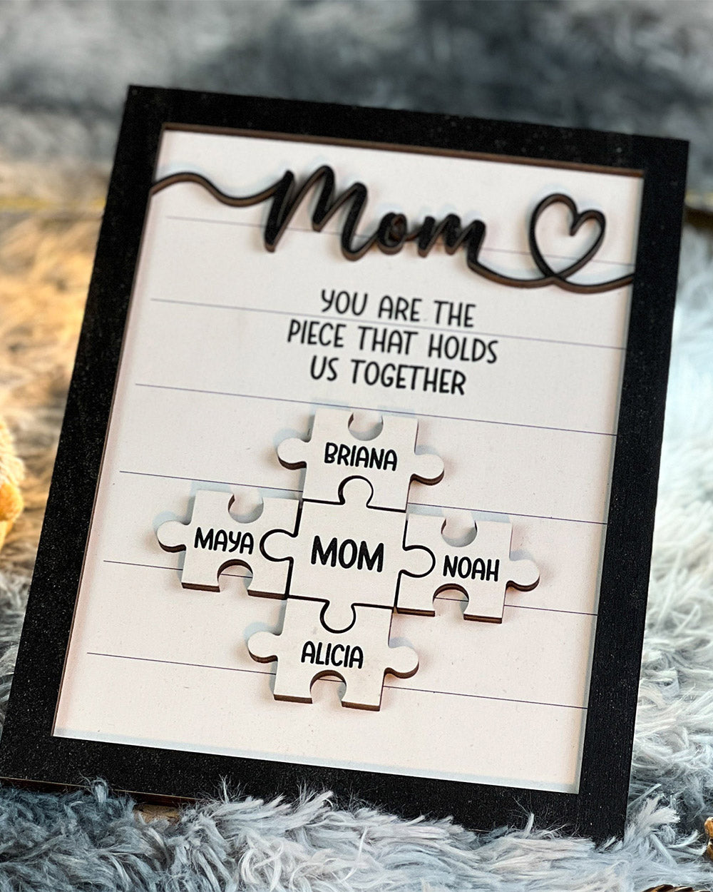 Mom Puzzle Gift from Kids, Personalized Mother's Day Puzzle Sign