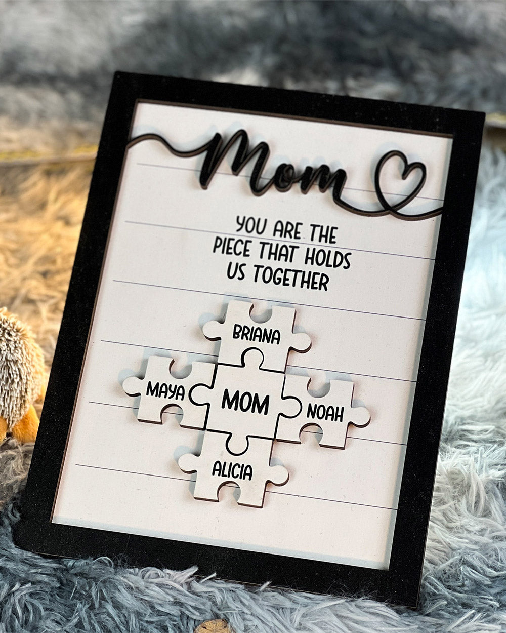 Mom Puzzle Gift from Kids, Personalized Mother's Day Puzzle Sign