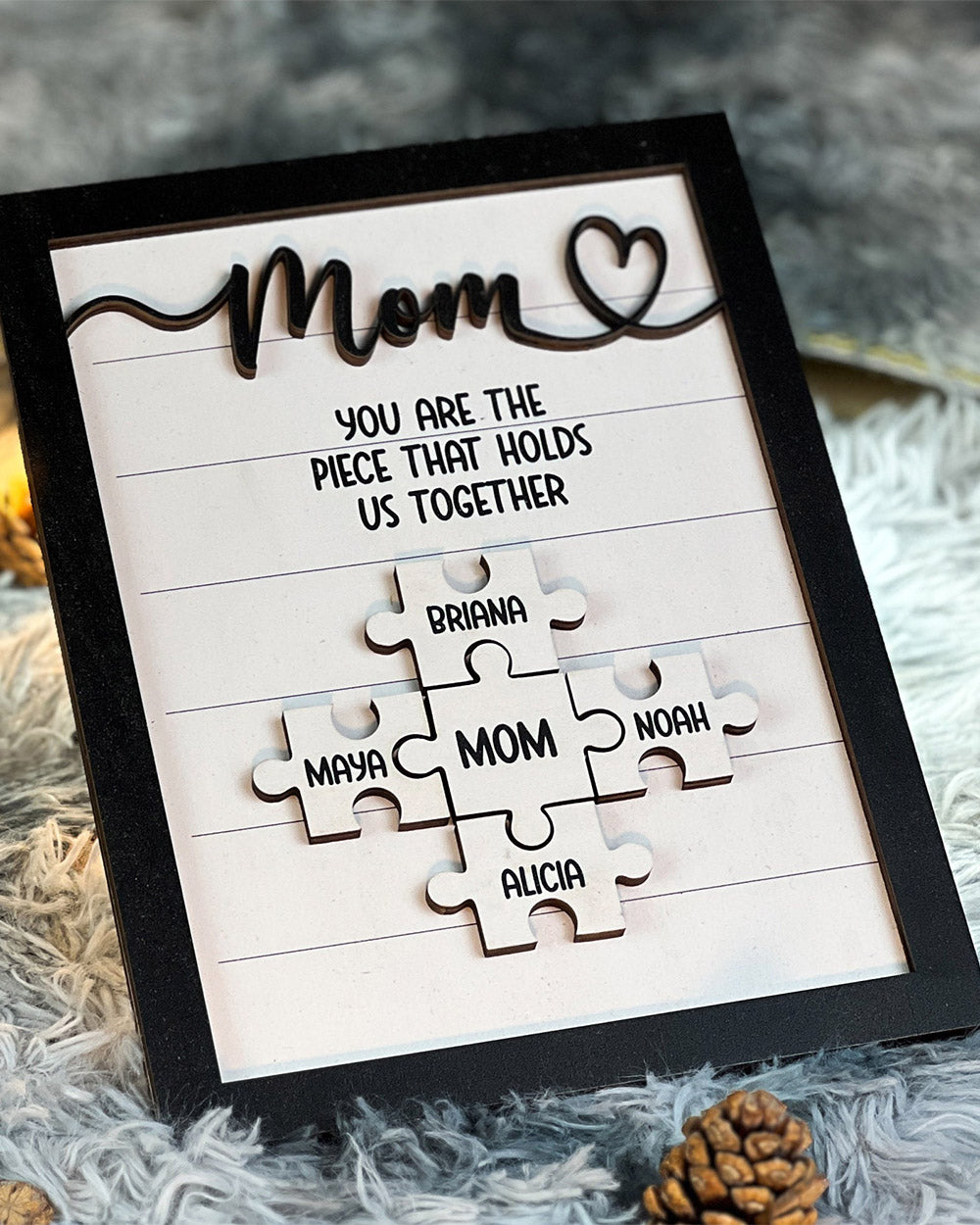 Mom Puzzle Gift from Kids, Personalized Mother's Day Puzzle Sign