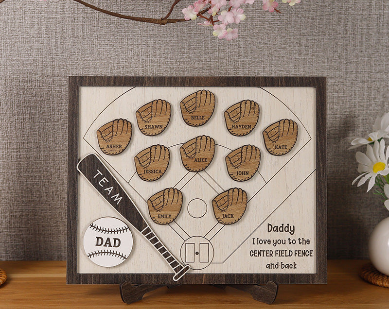 ustomized Baseball Dad Gifts, Team Dad, Father's Day Gift from Kids