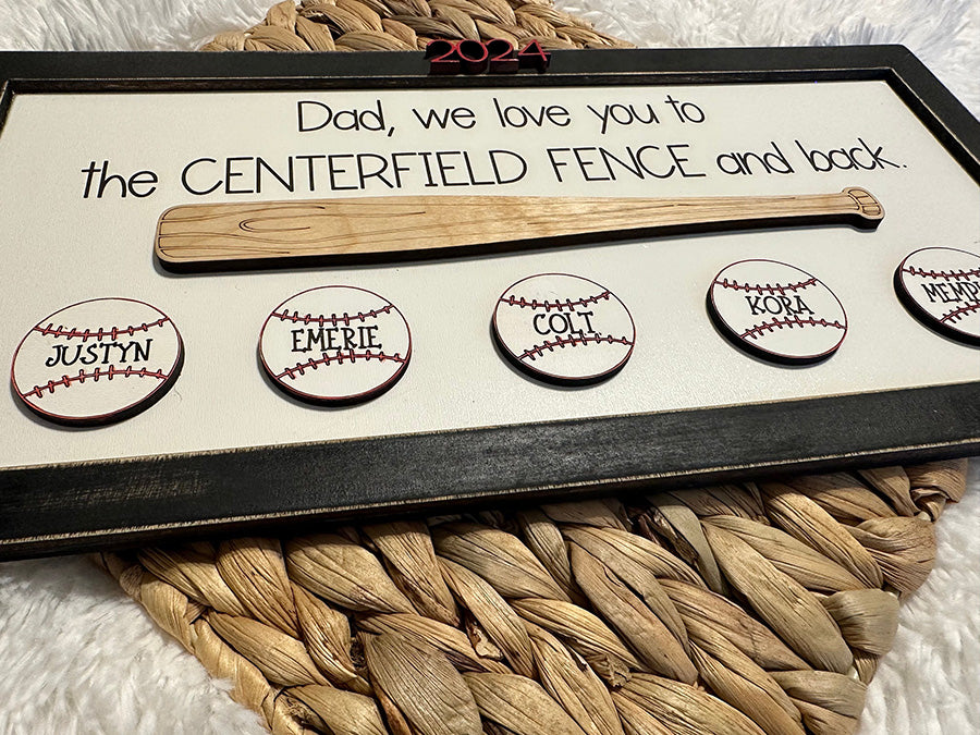 Father's day Baseball personalized Gift, Gifts for Dad, Father's Day Sign,Fathers day gifts, baseball gifts. baseball Gift,Dads baseball dad