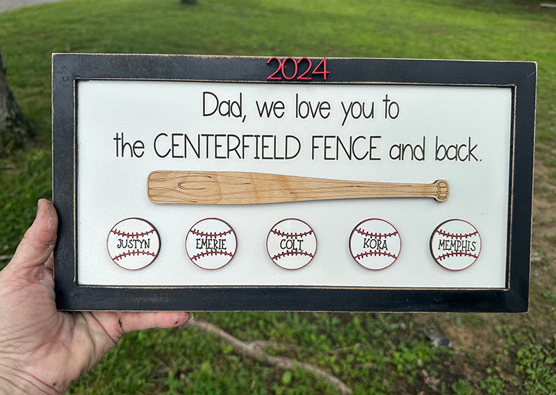 Father's day Baseball personalized Gift, Gifts for Dad, Father's Day Sign,Fathers day gifts, baseball gifts. baseball Gift,Dads baseball dad