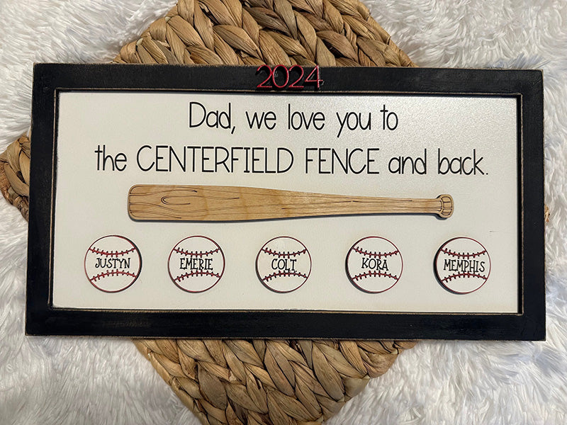 Father's day Baseball personalized Gift, Gifts for Dad, Father's Day Sign,Fathers day gifts, baseball gifts. baseball Gift,Dads baseball dad