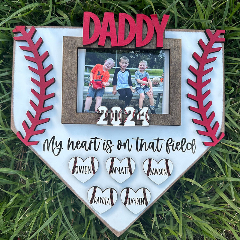 Baseball Fathers Day Gift Wooden Sign For Dad Gift