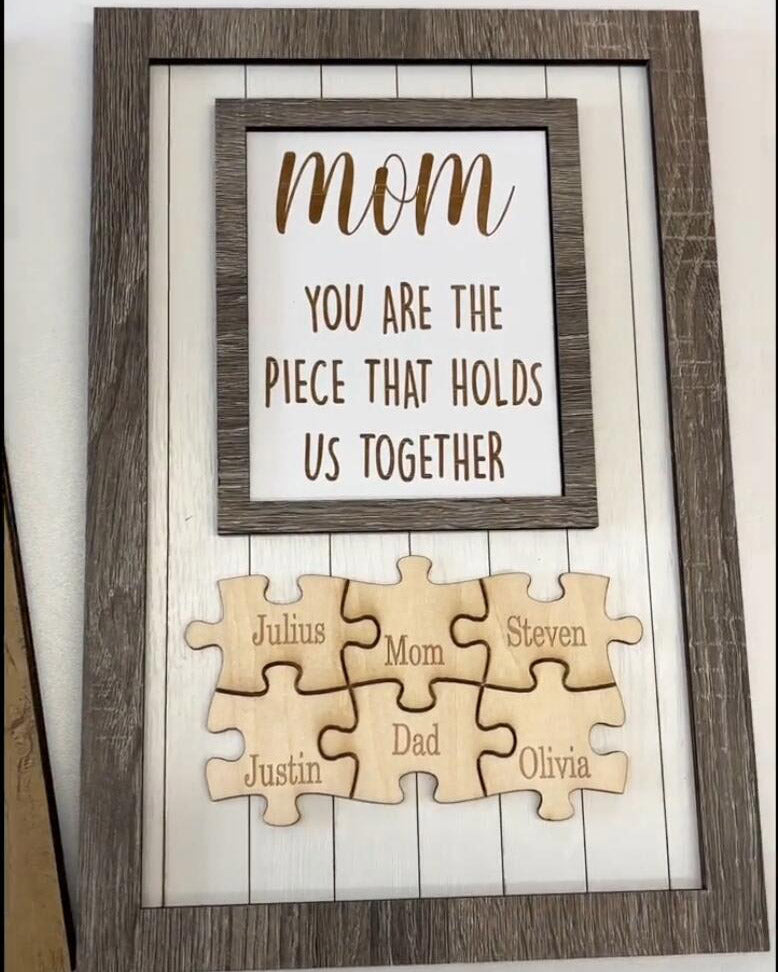 Homemade Mom Puzzle Sign - Mother's Day Gifts